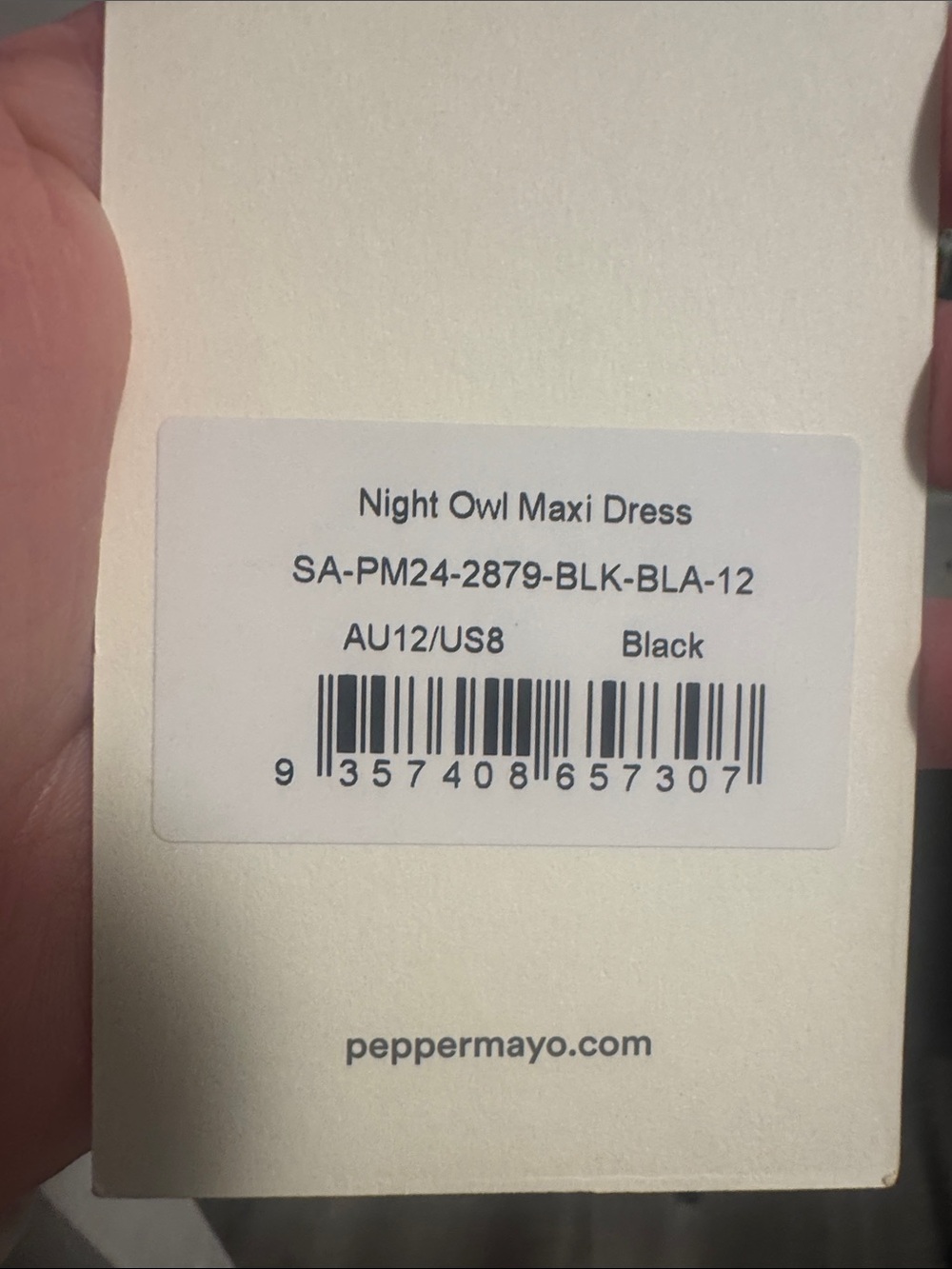Peppermayo Night Owl Maxi Dress- Satin Halter Dress with deep keyhole cut out - Picture 4 of 4